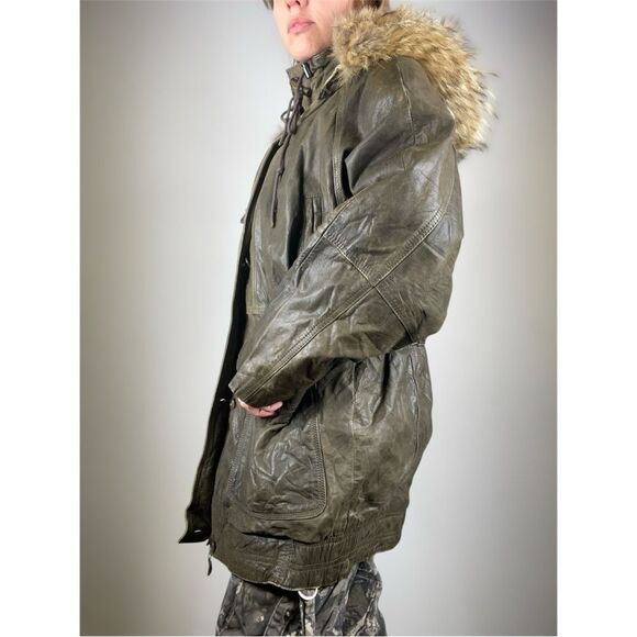 M. Julian Vintage Adventure Leather Parka 40 - Picture 2 of 4